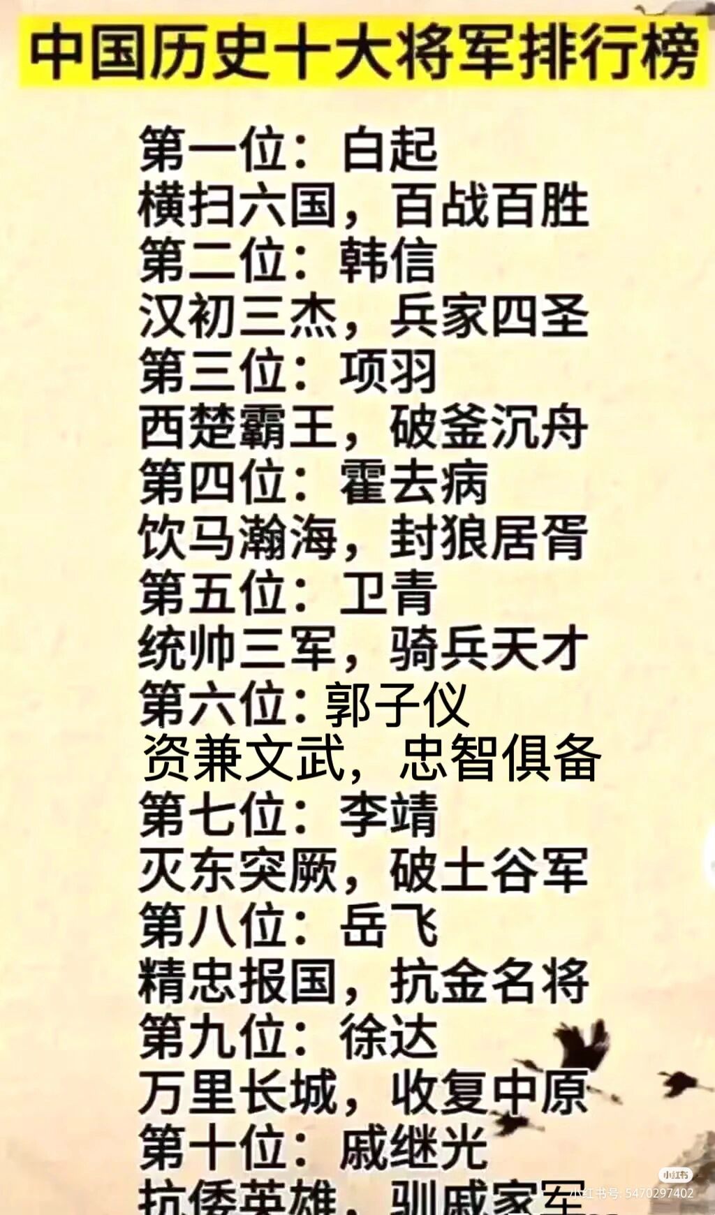 中国十大将军排名顺序，中国十大将军排名榜单揭晓