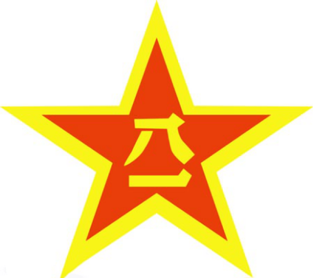 中国人民解放军军旗与军徽简笔画，象征与荣誉的完美结合，中国人民解放军军旗与军徽简笔画，象征与荣誉的交融辉映